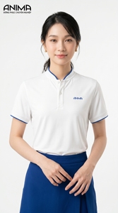 เสื้อโปโลผู้หญิงเวียดนามสีสันตามสั่ง เป็นมิตรกับสิ่งแวดล้อม ผลิตจากโพลีเอสเตอร์รีไซเคิล 100% น้ำหนัก 200gsm แขนสั้น ระบายอากาศได้ดี น้ำหนักเบา - Product Image 5