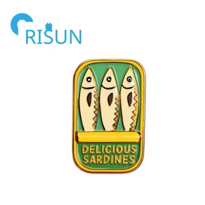 เข็มกลัดเคลือบปลาซาร์ดีนทำจากโลหะสังกะสีเคลือบรูปปลาซาร์ดีน - Product Image 4