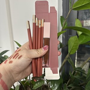Geringe Mindestbestellmenge Matte 8 Farben Flüssiger Matter Lippenstift Hochpigmentiert Wasserfest Veganer Lipliner Lipgloss Lippen-Set Private Label - Product Image 5