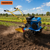 Motoculteur rotatif à essence personnalisé ykx, mini-cultivateur à transmission par courroie, machine agricole à pousser à la main pour jardin, fabricant