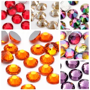 36 colores AB Rhinestone apliques colores de diamantes de imitación de cristal cuentas de proveedores AB plano taladro del clavo