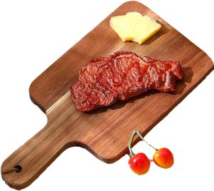 Tabla de cortar de madera de acacia de 12 pulgadas con mango, bloques de madera para cocina, para queso, carne, frutas, tabla pequeña de charcutería, al por mayor - Product Image 2