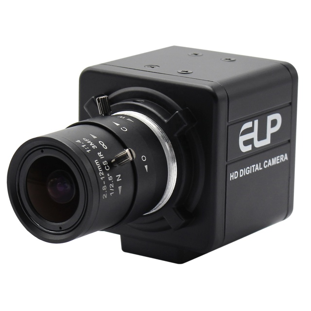 ELP Webcam 4K High Definition 3840x2160 30fps IMX415 Manual Focus 2.8-12mm Zoom 4X Lens Mini Video Camera