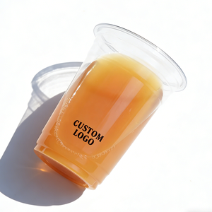 Gobelets en plastique PP transparent épais de 500 ml avec logo pour jus, 90 mm - Product Image 4
