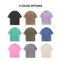 T-shirts pour hommes HIC personnalisés en gros, 230 g/m², 100 % coton, coupe oversize, manches courtes, style vintage, délavé à l'acide, pour l'été