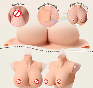 Longtai男女用おもちゃ,半体シリコーン人工乳房リアル胸CDクロスドレッシング - Product Image 3
