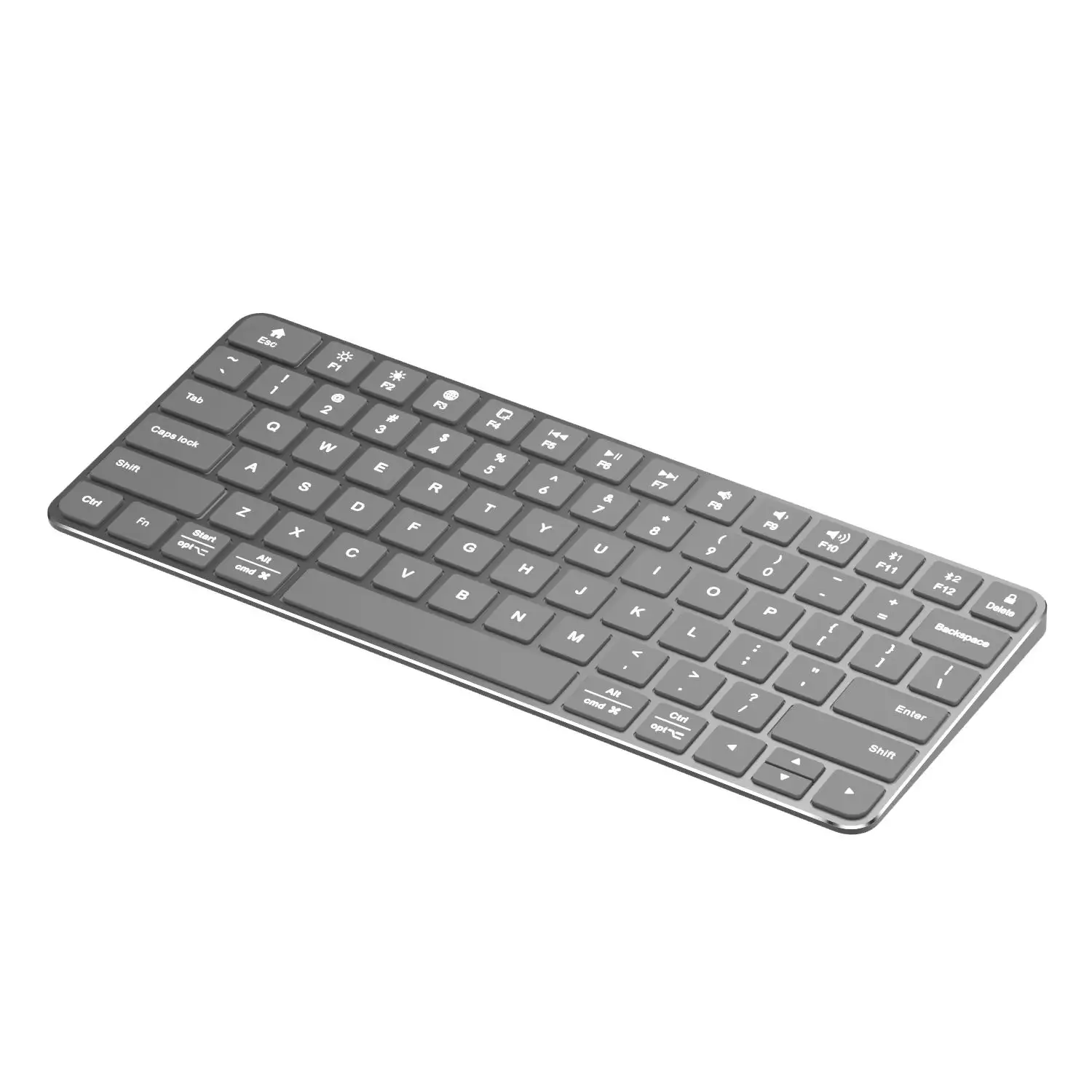 KOZH Typ C 78 Taste Wiederauf ladbare tragbare Aluminium legierung Office Slient Wireless Zweikanal-Bluetooth Mini Magic-Tastatur
