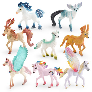 Modèle d'animal pour enfants, licorne <span class=keywords><strong>de</strong></span> la mythologie européenne, cerf, renard, décoration statique <span class=keywords><strong>de</strong></span> divinité animale - Product Image 3