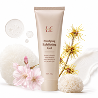 Gel Exfoliant Purifiant Doux et Blanchissant à Formule Naturelle Bio à Base de Plantes pour Éliminer les Cellules Mortes et la Saleté des Pores (Marque Privée)