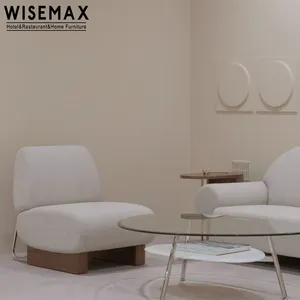 WISEMAX MÖBEL Nordischer moderner minimalisti scher Wohnzimmer-Hotel-Freizeit stuhl aus Holz und Metall