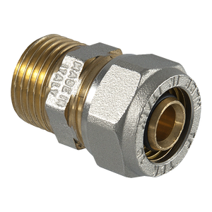 Raccord de compression mâle droit TDM 1\" x 26 (3,0) mm, pièce de compresseur industriel pour tuyau multicouche - Product Image 1