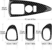 Autocollants décoratifs de garniture de cadre de voiture de panneau de bouton de commutateur de lève-vitre de porte intérieure de luxe pour Chevrolet Corvette (C6)