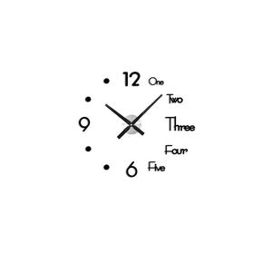 Horloge murale en acrylique sans perçage avec logo personnalisé à prix réduit, style européen simple, silencieuse, 3D, créative, DIY - Product Image 5