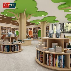 Tùy Chỉnh Bằng Gỗ Tủ Cuốn Sách Cửa Hàng Lịch Thi Đấu Cửa Hàng Sách Trường Thư Viện Thiết Kế Nội Thất Tủ Thư Viện - Product Image 5