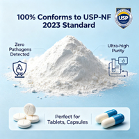 Cellulose microcristalline MCC 102 certifiée HALAL, poudre de qualité alimentaire, durée de conservation de 24 mois, utilisée pour les comprimés et les capsules