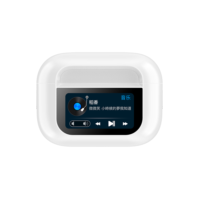 2025 A9 Pro Touch Screen TWS ANC ENC Gaming Earphone Call Headphone Noise Cancelling True Wireless Earbuds With Touch Screen