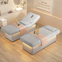 Table de massage portable moderne en bois pour salon de beauté, avec éponge haute densité – Mobilier de spa de luxe pour soins corporels, cutanés, visage et cils