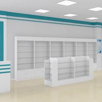 Vitrine d'exposition pour clinique pharmaceutique SEM-M-001 avec écran LED, construction robuste pour la prescription de médicaments occidentaux
