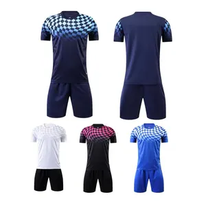 廉价定制运动足球服套装设计免费标志空白足球服制造商足球服升华男子足球