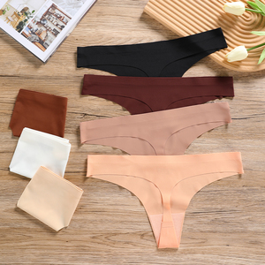 Vente en gros <span class=keywords><strong>de</strong></span> tangas personnalisés avec logo, sept couleurs, culottes à taille basse pour femmes, sans couture, tangas <span class=keywords><strong>de</strong></span> mujer - Product Image 2