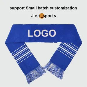 Bufanda de punto de Jacquard para fanáticos del deporte, pañuelo personalizado de cuello para equipos de fútbol y clubes