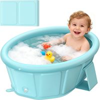 Baignoire pliable pour bébé en PVC personnalisée, seau de bain gonflable épaissi, capacité de 20 à 29 gallons pour 4 personnes, portable pour les voyages et la maison