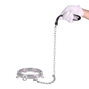 ปลอกคอเหล็กสแตนเลส 304 คุณภาพสูง FISTSX พร้อมสายโซ่โลหะ ชุดอุปกรณ์ BDSM ปลอกคอโลหะสำหรับพันธนาการ ของเล่นทางเพศ - Product Image 2