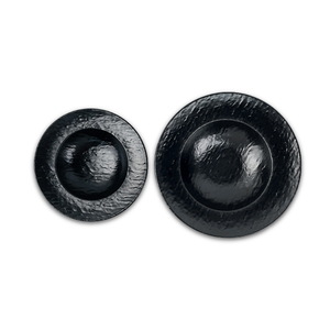 Niza catering plana cena sombrero forma <span class=keywords><strong>platos</strong></span> negro restaurante melamina cargador barato placas - Product Image 5