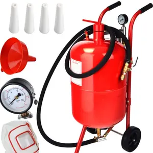 20Gallon Portable Sandblaster Red Blast Pot Mini Sandblaster