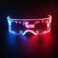 Lunettes LED Lumineuses, Visière Électronique, Lunettes Lumineuses, Accessoire pour Festival, KTV, Bar, Soirée, Spectacle, Décoration de Noël, Cadeaux