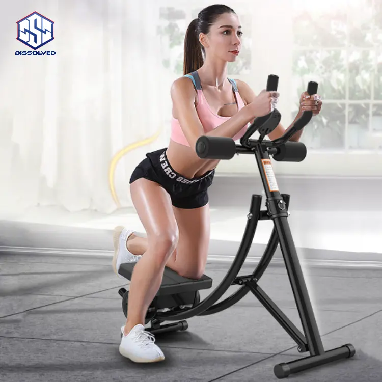 Equipamento de treinamento abdominal, máquina dobrável de cintura fina, sentar-se no banco, máquina de treino corporal, treino de fitness ab, banco