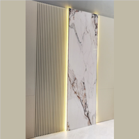 Panneaux muraux en PVC WPC à rainures, revêtement intérieur, nouvelle conception de carreaux en PVC pour mur à prix avantageux