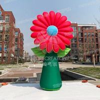 Décoration de scène Fleur de tulipe gonflable géante Fleur gonflable debout Plantes à fleurs gonflables personnalisées