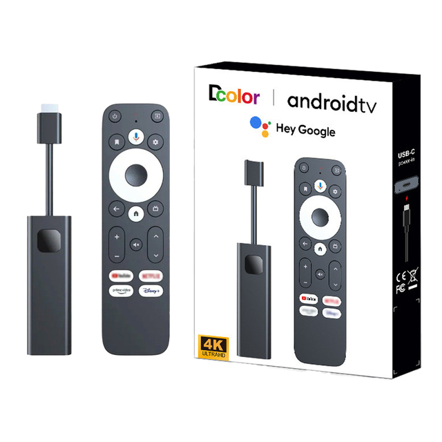 Smart TV Stick Dcolor GD14K 4K WiFi Streaming Stick USB-C Powered HD Output Voice Remote Dongle Media Player