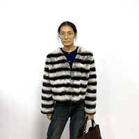 Echter Nerzmantel Atmungsaktive Winter-Flauschjacke in Normaler Länge Streetwear-Jacke