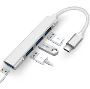 适用于小米联想Macbook Pro Air PC电脑笔记本配件的USB C集线器3.0 3.1型C 4端口多分离器适配器OTG