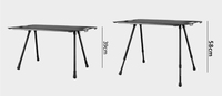Mesa Plegable Portátil de Aluminio para Exteriores, 60x40cm, Altura Ajustable, Ligera (4kg), Capacidad de 50kg, Ideal para Picnic, Viajes y Senderismo