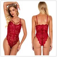 X1595 vente en gros Sexy dentelle body mature une pièce populaire voir à travers pansement filles sous-vêtements sensuelle Lingerie bébé poupée