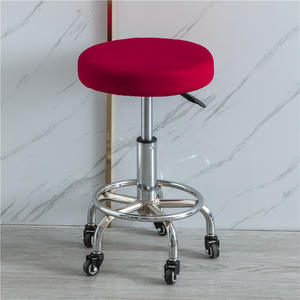 Housse <span class=keywords><strong>de</strong></span> chaise ronde pour <span class=keywords><strong>tabouret</strong></span>, housse <span class=keywords><strong>de</strong></span> chaise pivotante <span class=keywords><strong>de</strong></span> couleur unie housse <span class=keywords><strong>de</strong></span> chaise <span class=keywords><strong>de</strong></span> bureau respirante et extensible - Product Image 3