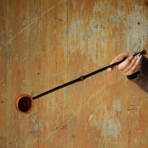 Cucharón de agua de bambú de estilo retro chino con mango largo, cucharón práctico para té, cuchara para regar, cucharón para vino, accesorio para juego de té - Product Image 3