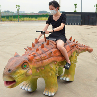 Ankylosaurus Mecánico, Dinosaurio Caminante para Parques Temáticos, Robot de Tamaño Real, Atracciones Interactivas para Parques de Diversiones