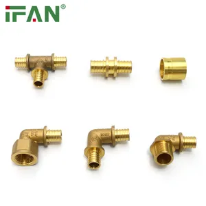 IFAN Couple-conector de tubería de latón, accesorios de compresión de cobre, macho y hembra