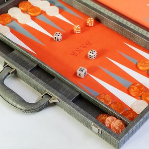 Nhà Máy Giá tùy chỉnh Hội Đồng Quản trị trò chơi bán buôn chuyên nghiệp <span class=keywords><strong>backgammon</strong></span> cá sấu cờ vua trò chơi handmade Board Game <span class=keywords><strong>backgammon</strong></span> - Product Image 2