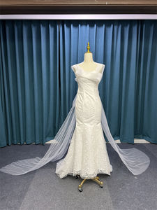 Longue Femme Dentelle Papillon Robe De <span class=keywords><strong>Mariée</strong></span> Robe De <span class=keywords><strong>Mariée</strong></span> Princesse Avec Longue Traine Combinaison Robe De Marié 2023 Chic - Product Image 3