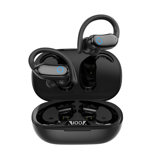 Sports Wireless Earbuds Ear Hook IPX7 Waterproof Running HIFI Sound Non-slip Comfort Fit Long Playtime