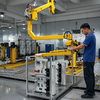 Manipulateur industriel de charges lourdes 200 kg, bras articulé électrique 2 m de portée, pliable à 3 articulations pour ligne d'assemblage en usine