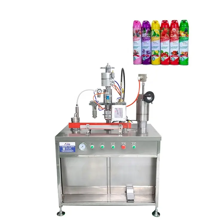Aile 3 In 1 Semi Automatische Aerosol Seal Vulmachine Voor Hydraterende Spray Desinfecteren Huisdier Deodorant Product Apparatuur