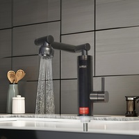 Robinet de Lavabo Élégant à Levier Unique, Robinet de Salle de Bain Noir Moderne et Durable