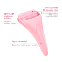 Rouleau de massage pour le visage et le corps en forme de W, rechargeable avec des billes d'eau, pour le soin de la peau à domicile, OEM