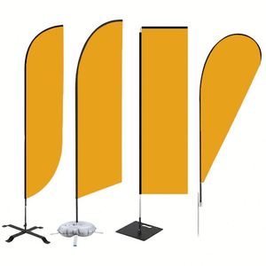 Bandera Publicitaria en Forma de Lágrima de 2x8 pies, Impresión por Sublimación de Doble Cara de Alta Definición, Mástil de Fibra de Vidrio, Poliéster - Product Image 2